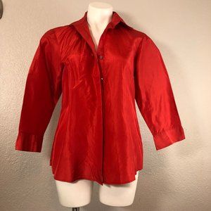 Sylvia Heisel Formal Rhinestone Silk Blouse V21